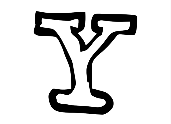 Bold Punk Hand Drawn Mono Letter Y Review