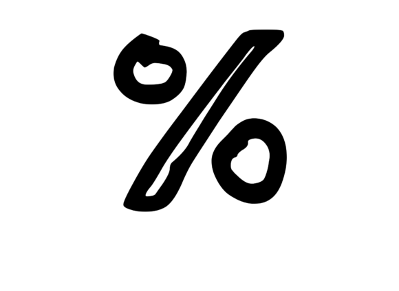 Bold Punk Hand Drawn Mono Symbol Percent