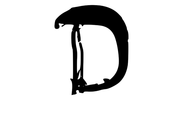 Bold Rotten Decaying Mono Letter D