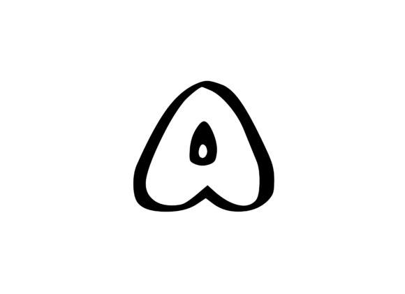 Friendly Bubble Cartoon Mono Letter SVG a