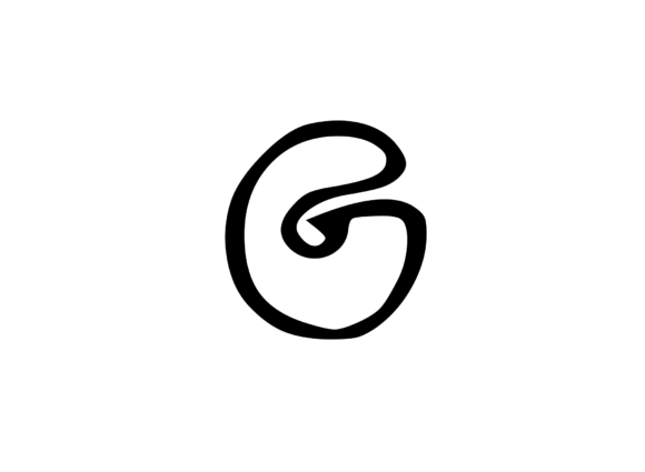 Friendly Bubble Cartoon Mono Letter SVG G
