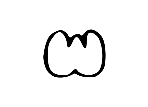 Friendly Bubble Cartoon Mono Letter SVG W
