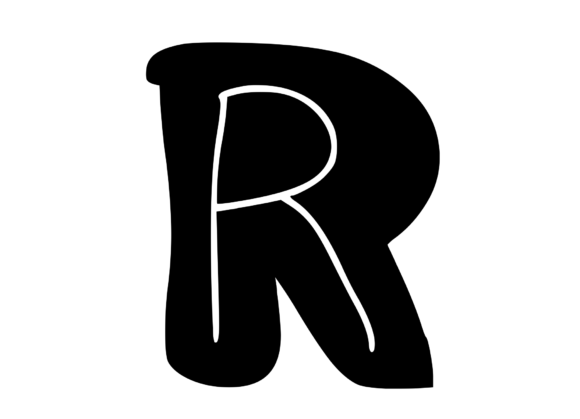 Funky Bold Skeleton Letter R: An Embroidery Designer's Take