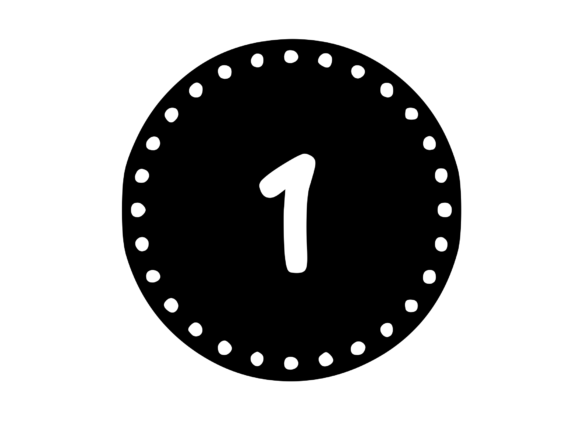 Mono Minted Gold Coin Number SVG 1