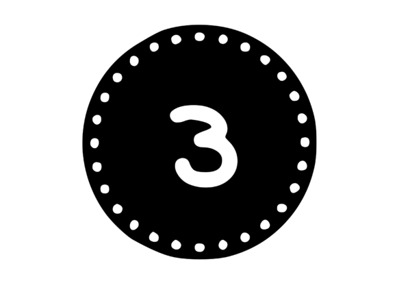 Mono Minted Gold Coin Number SVG 3