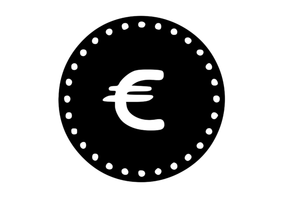 Mono Minted Gold Coin Symbol SVG €