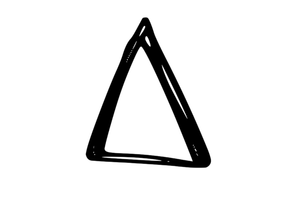 Mono Scribble Graphic Triangle 2