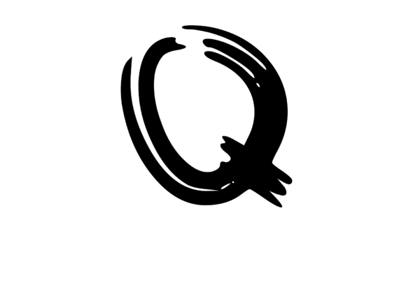 Old Brush Stroked Mono Letter Q