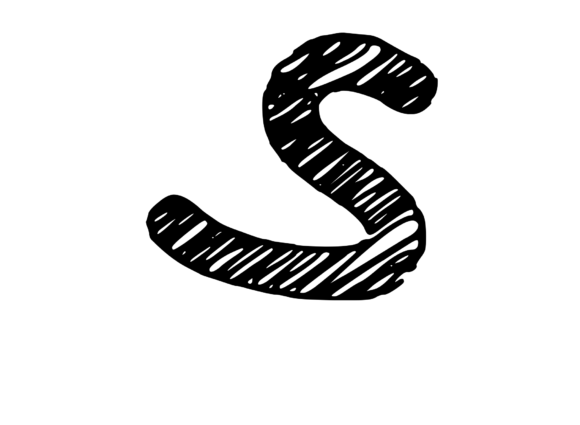 Rough and Messy Scribbled Mono Letter S