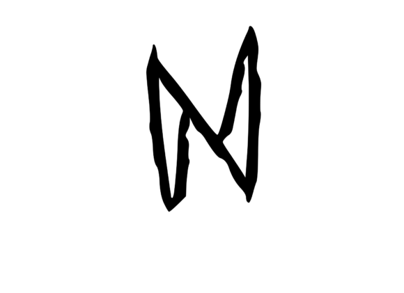 Rough Urban Zine Skater Mono Letter N